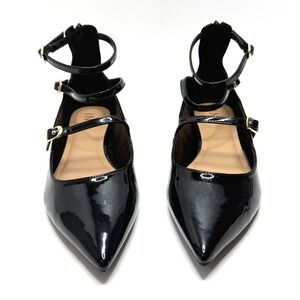 I.N.C. International Concepts Valan Triple-Strapped Flats Black Size 8.5M NWT